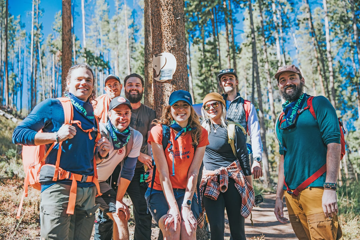 Team Hiking at the 2022 Climb It event